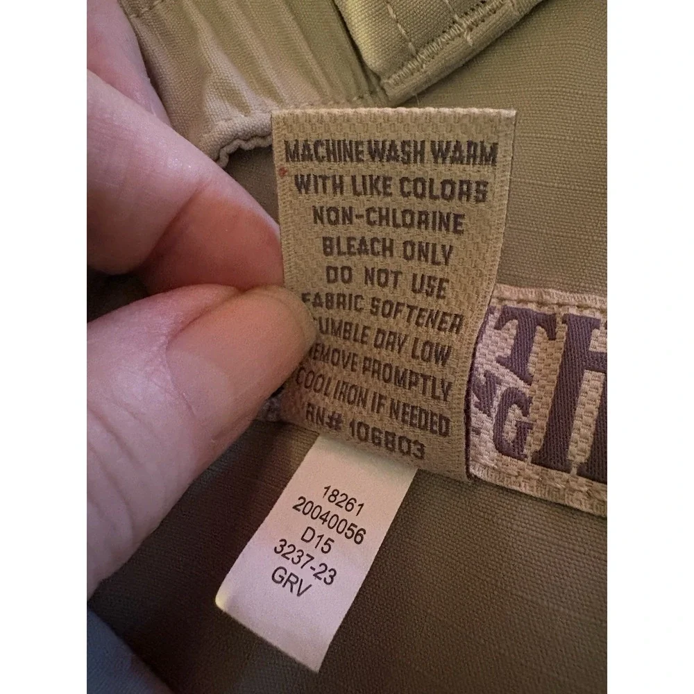 Duluth Trading Cargo Pants Men's 48x30 Khaki Tan Relaxed Fit Nylon Hiking Work